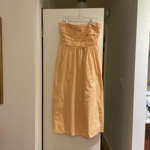Abercrombie Strapless Poplin Midi Dress